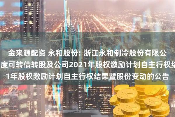 金来源配资 永和股份: 浙江永和制冷股份有限公司关于2025年第二季度可转债转股及公司2021年股权激励计划自主行权结果暨股份变动的公告